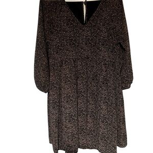 Madewell Black and White Long Sleeve Dress